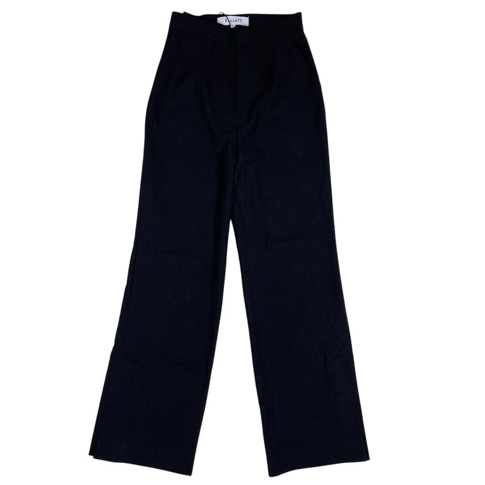 Elliatt Leda Black Shimmer High Waisted Wide‎ Leg Trouser Small NWT